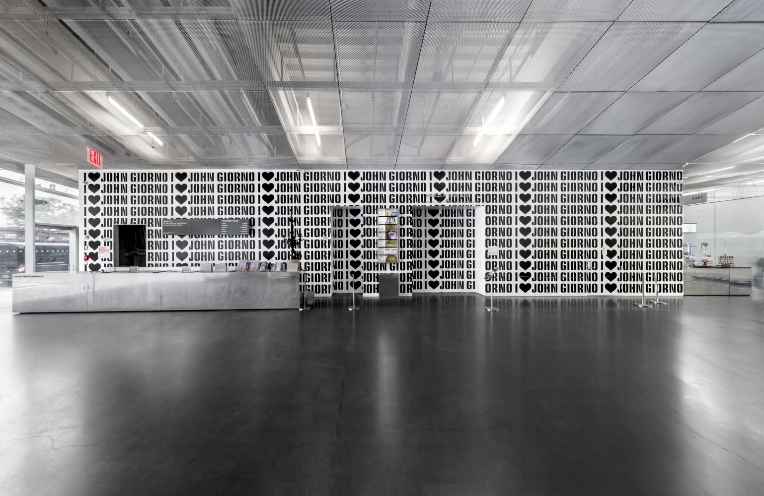 Installation view of works by John Giorno