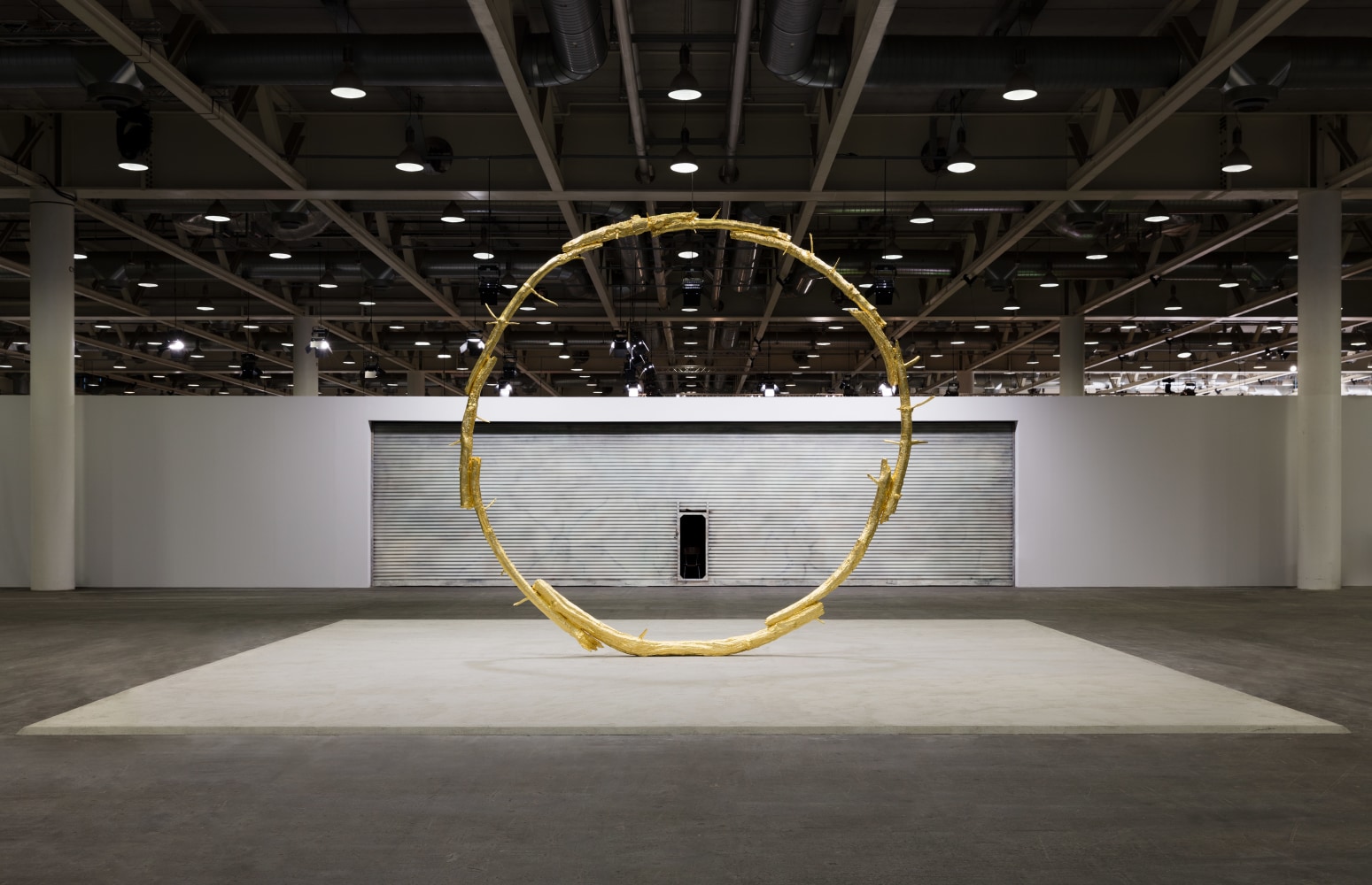 Installation view of sculpture by Ugo Rondinone