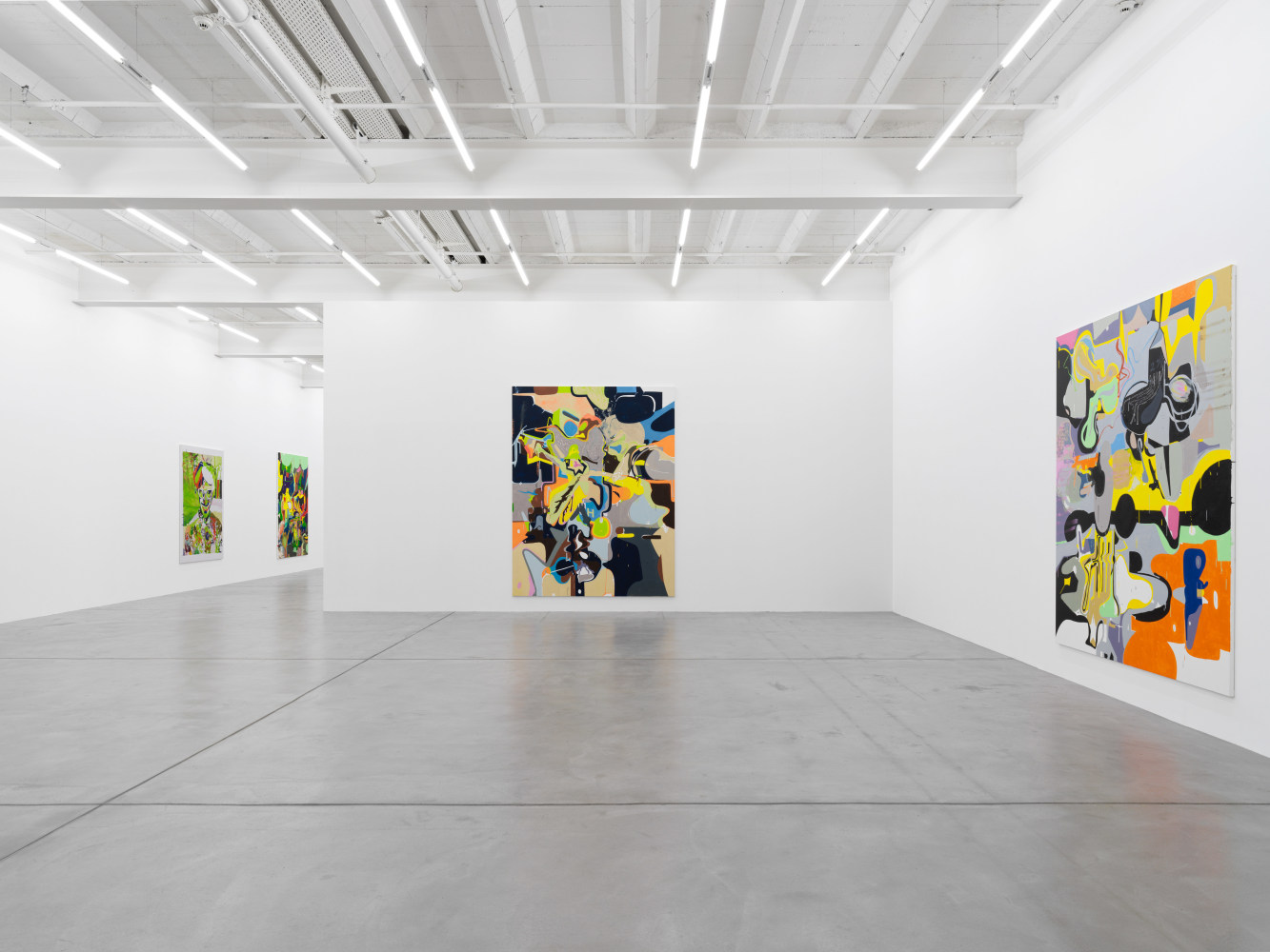 Installation view of Michael Williams paintings exhibition