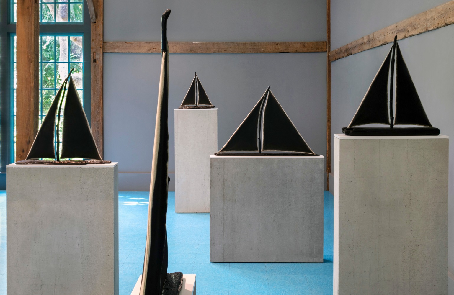 Installation view, Ugo Rondinone, sculpting wind, The Madoo Conservancy, Sagaponack, 2025