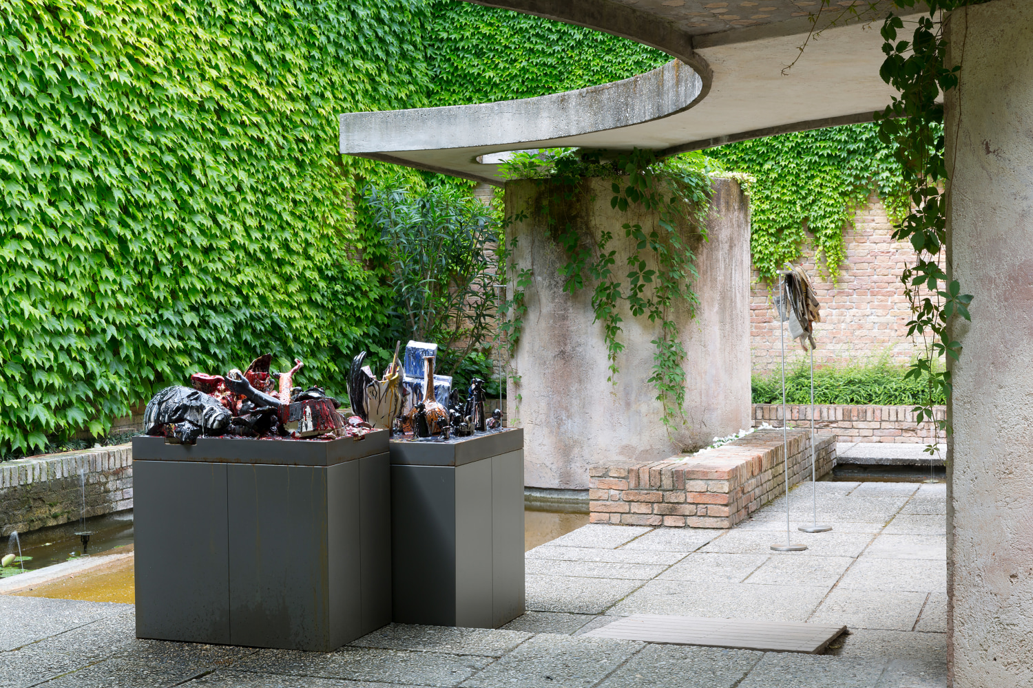 Installation view of works by Walead Beshty