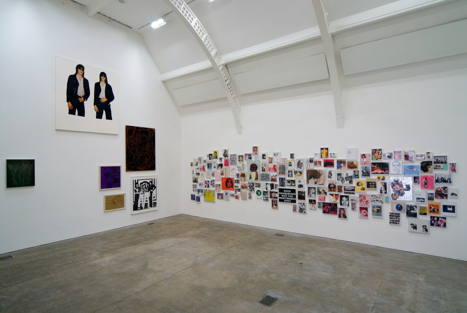 Installation view of works by Steven Shearer