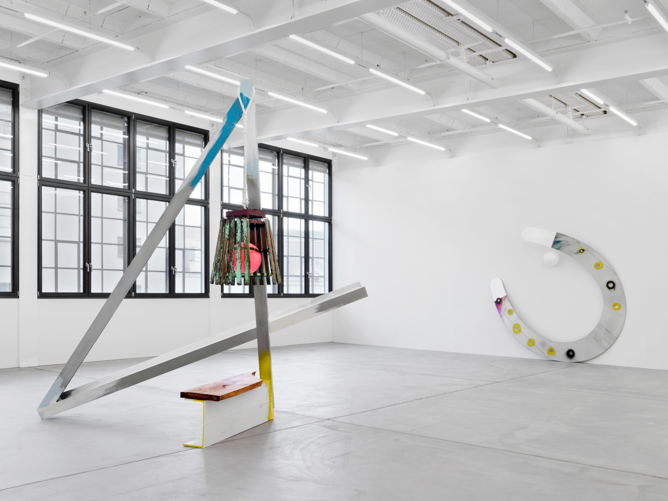Installation view of Mark Handforth sculptures exhibition