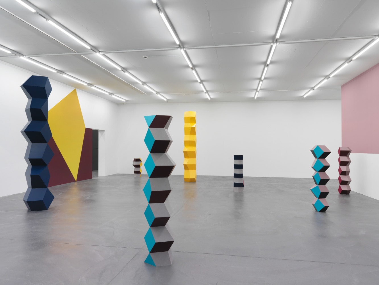 Installation view of Angela Bulloch sculpture and installation exhibition