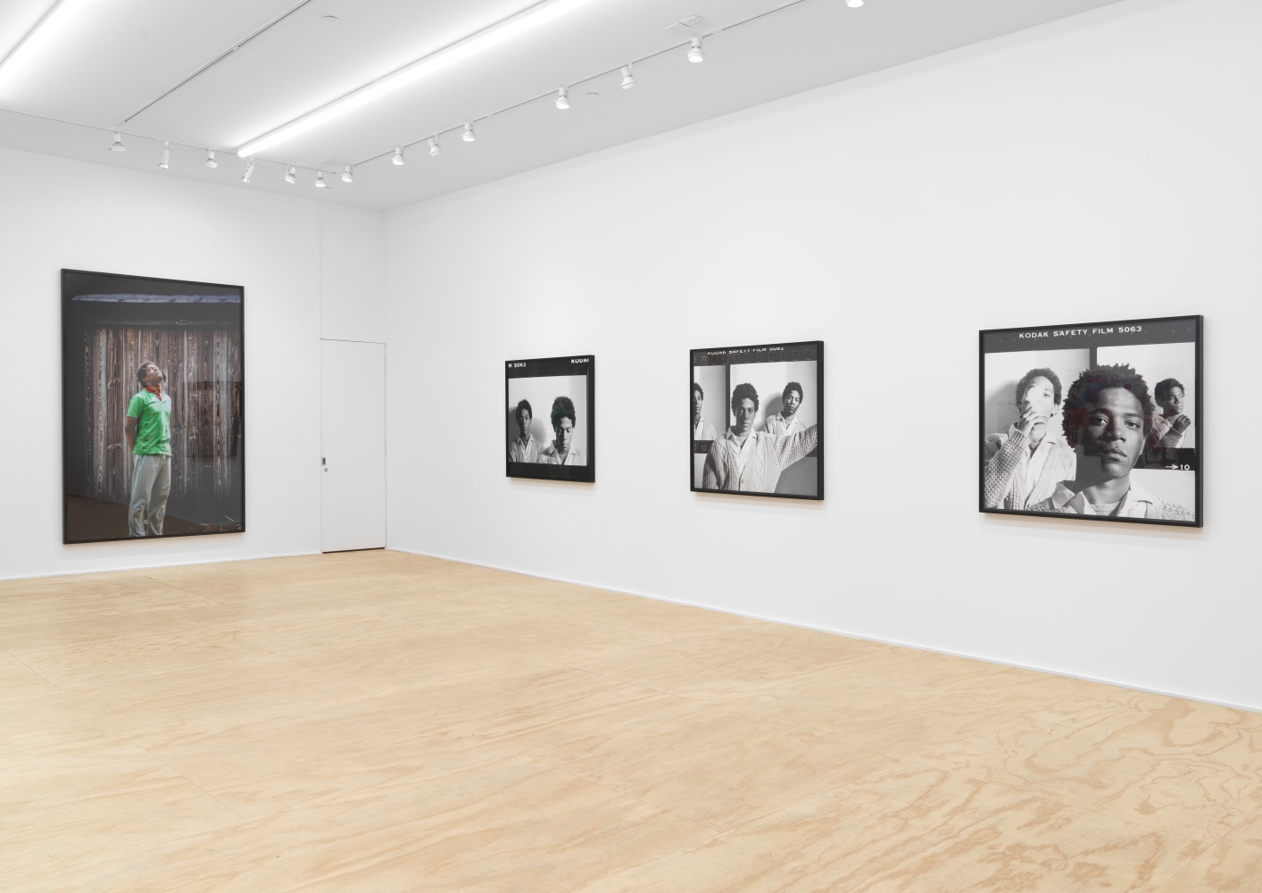 Installation view of photographs by Lee Jaffe