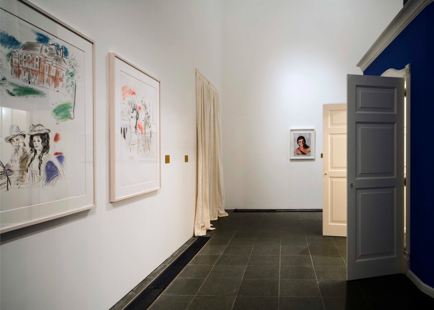 Installation view of paintings by Karen Kilimnik