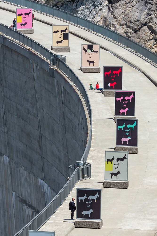 Installation view of works by Valentin Carron