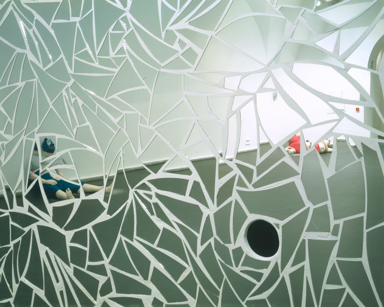 Installation view of sculptures by Ugo Rondinone