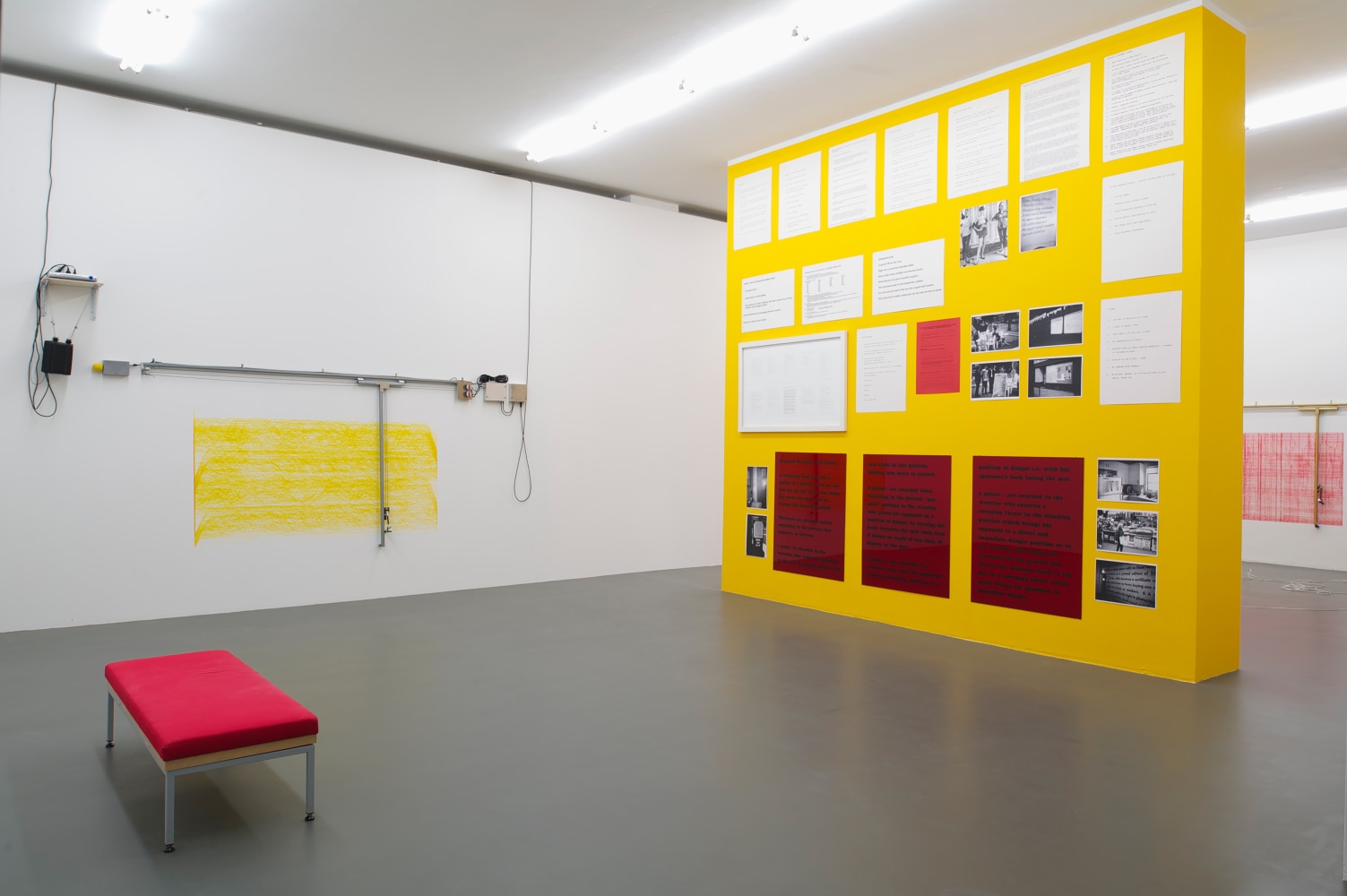 Installation view of sculptures by Angela Bulloch