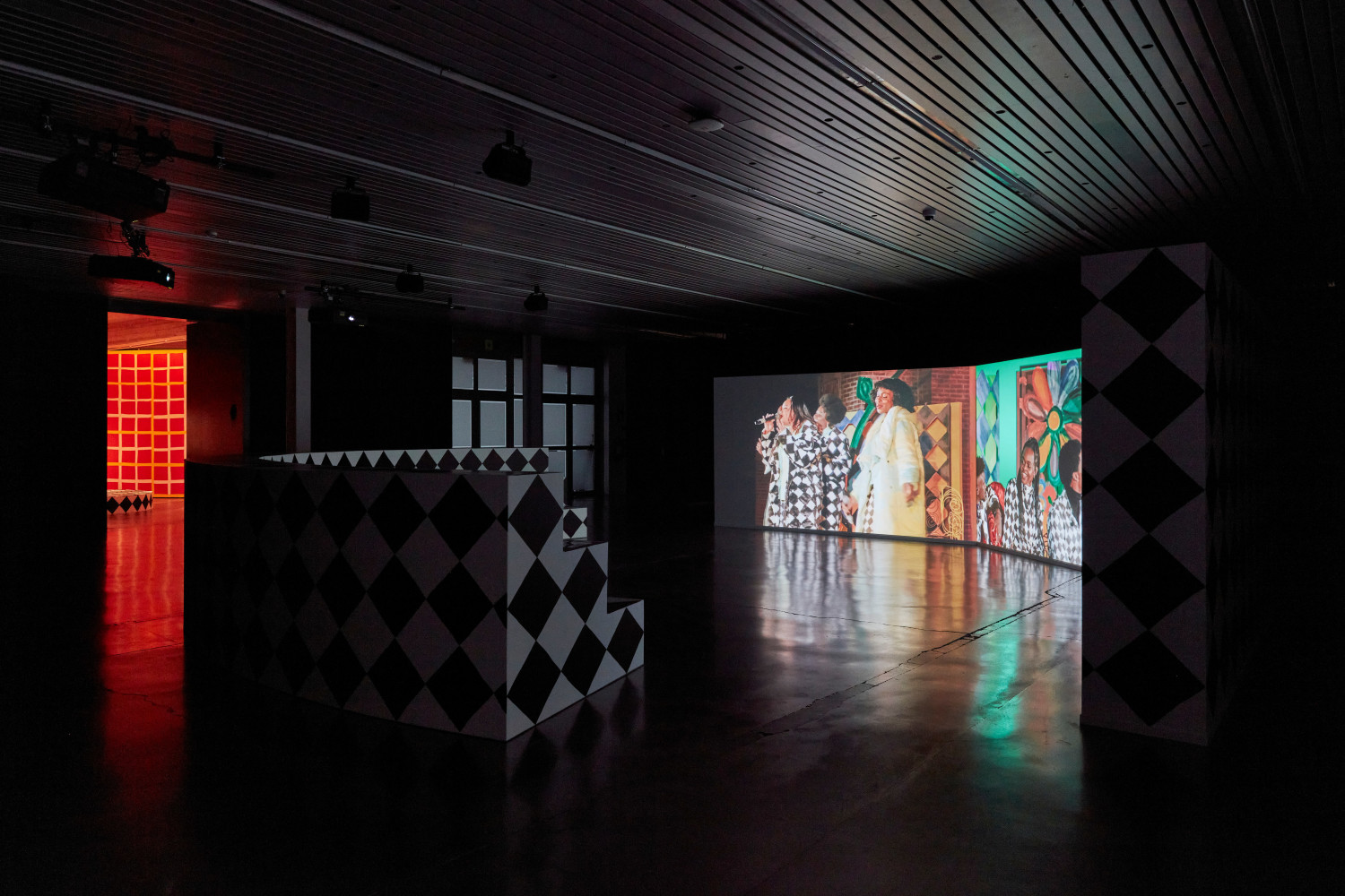 Installation view, Tschabalala Self,&amp;nbsp;Feed Me, Kiss Me, Need Me, Cultuurcentrum Strombeek, Grimbergen, 2023