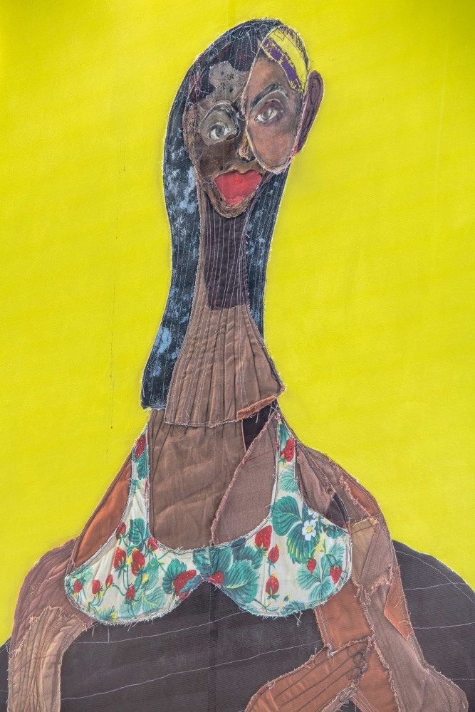 Installation view, Tschabalala Self, Patience, Highline Billboard, New York, 2024