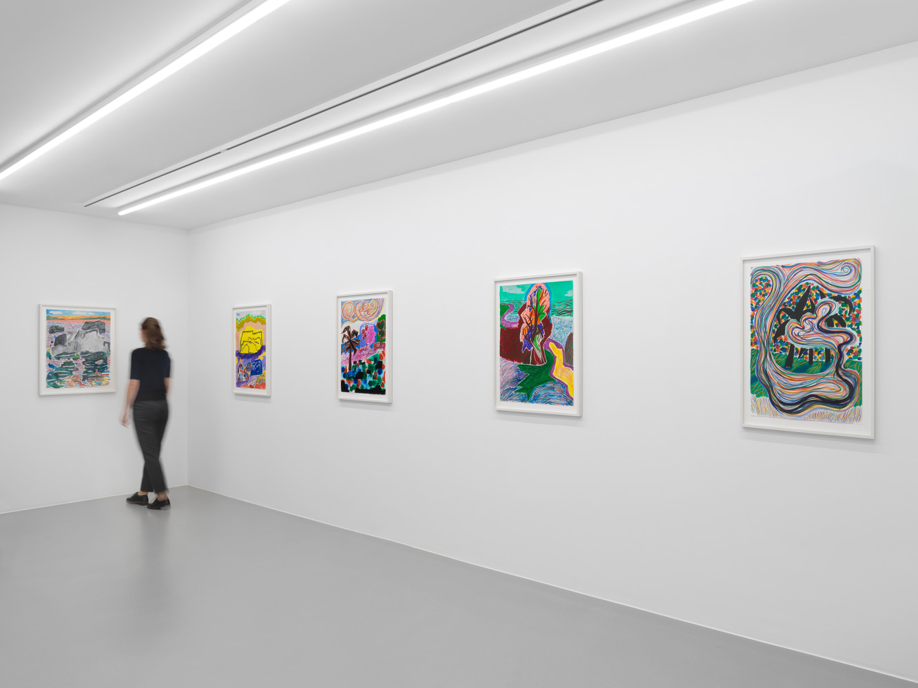 Exhibition View, Shara Hughes,&amp;nbsp;Day by Day by Day, Galerie Eva Presenhuber, Zurich, CH