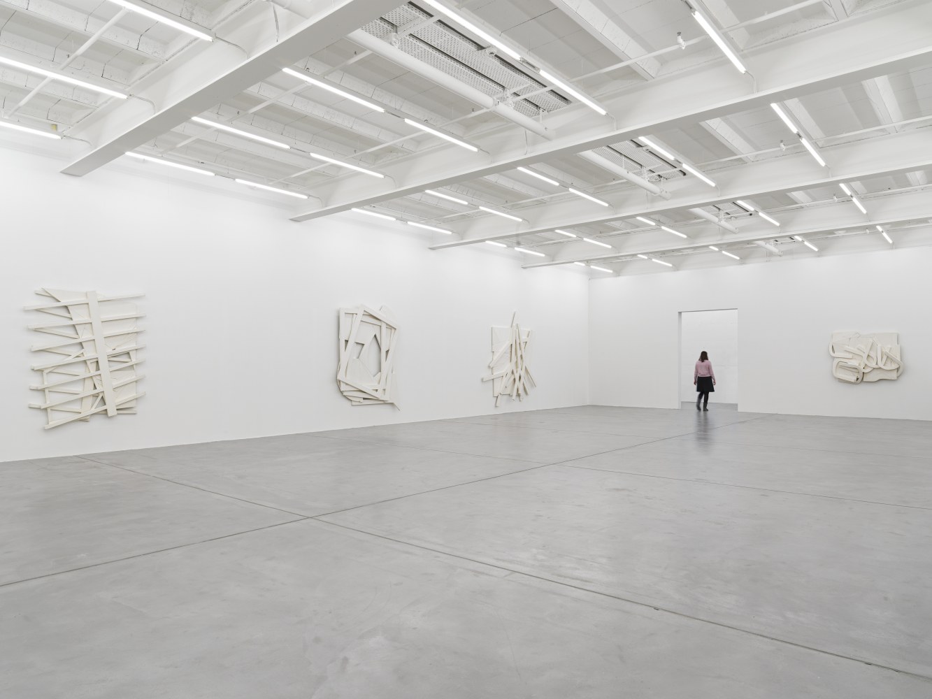 Installation view of Wyatt Kahn wall reliefs