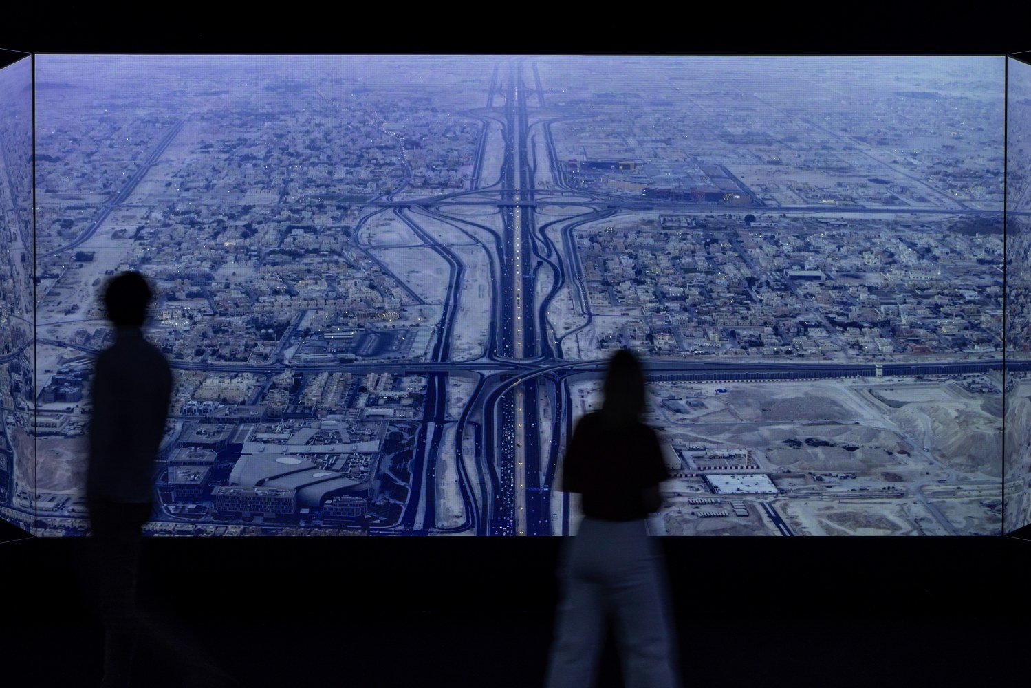 Installation view of works by Doug Aitken