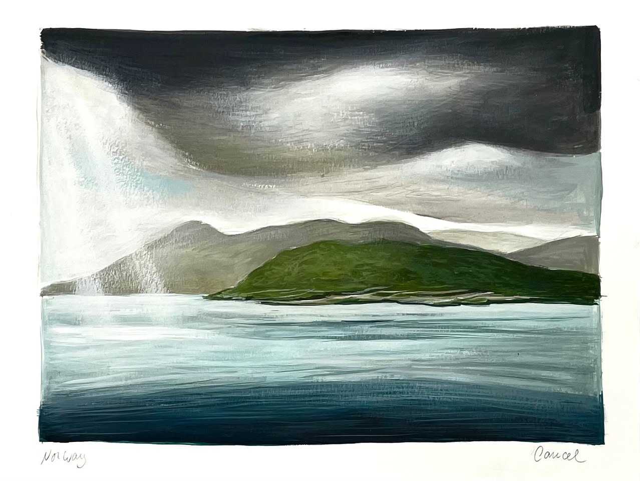 Norway

2023

Acrylic on paper

Sheet 24 x 31 cm / 9 1/2 x 12 1/4 in

Frame 29.5 x 36.5 cm / 11 5/8 x 14 3/8 in

&amp;copy; Manuel Cancel