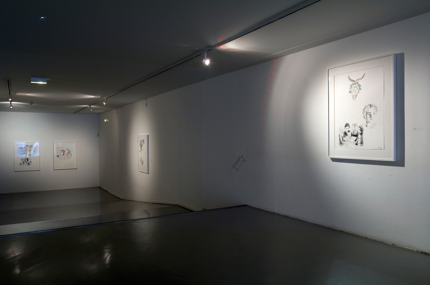 Installation view of works by Karen Kilimnik