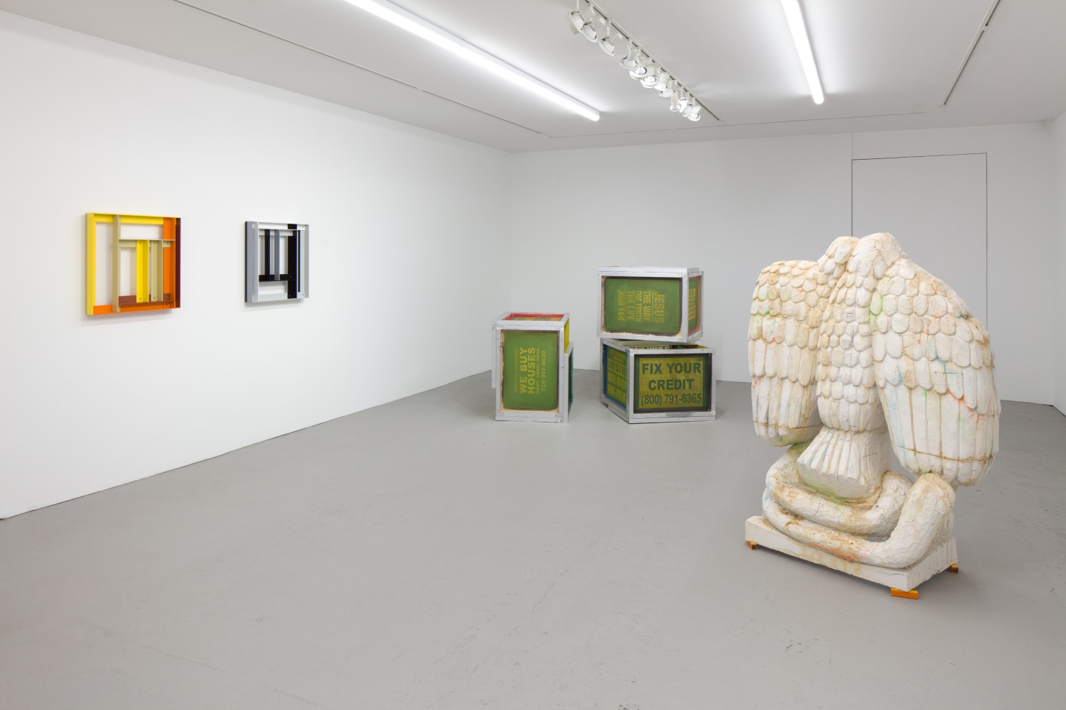 installation view of works by various artists