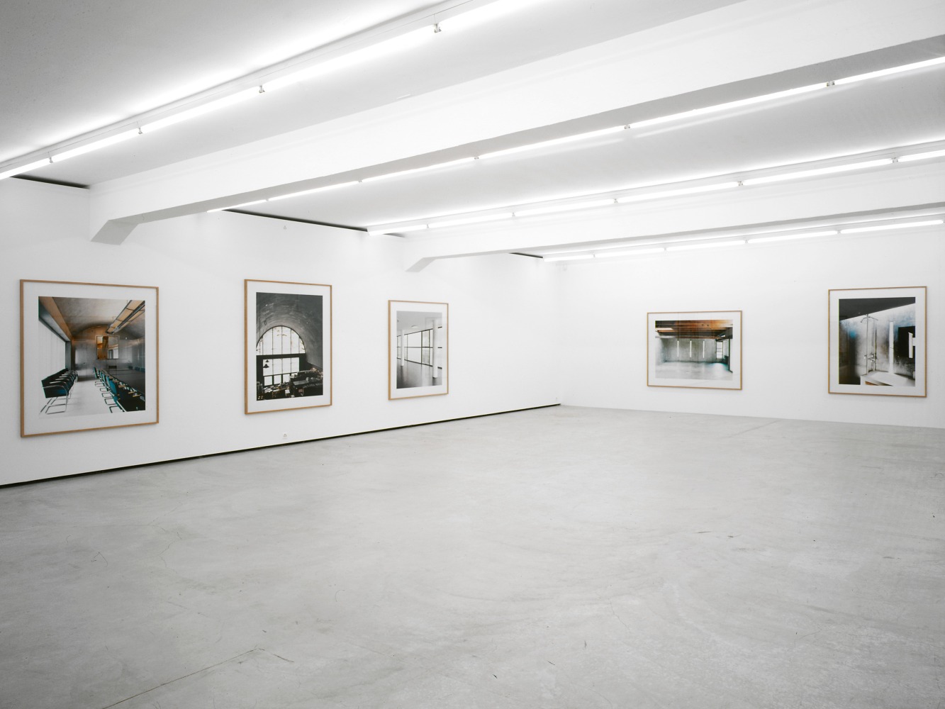 Installation view of Candida Höfer photography exhibition