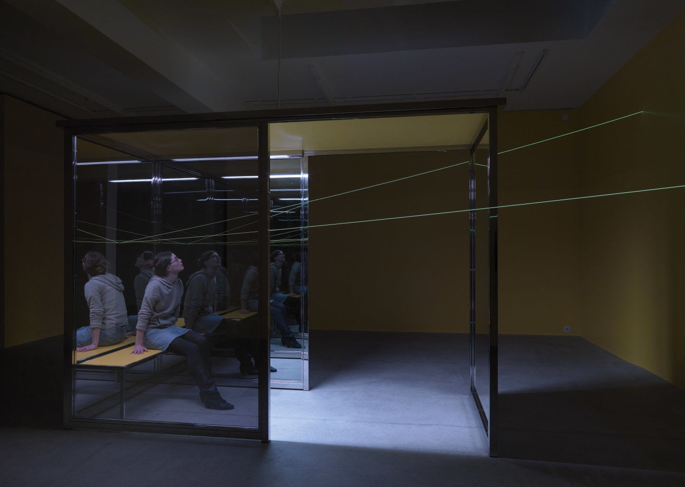 Installation view of Angela Bulloch sculpture and installation exhibition