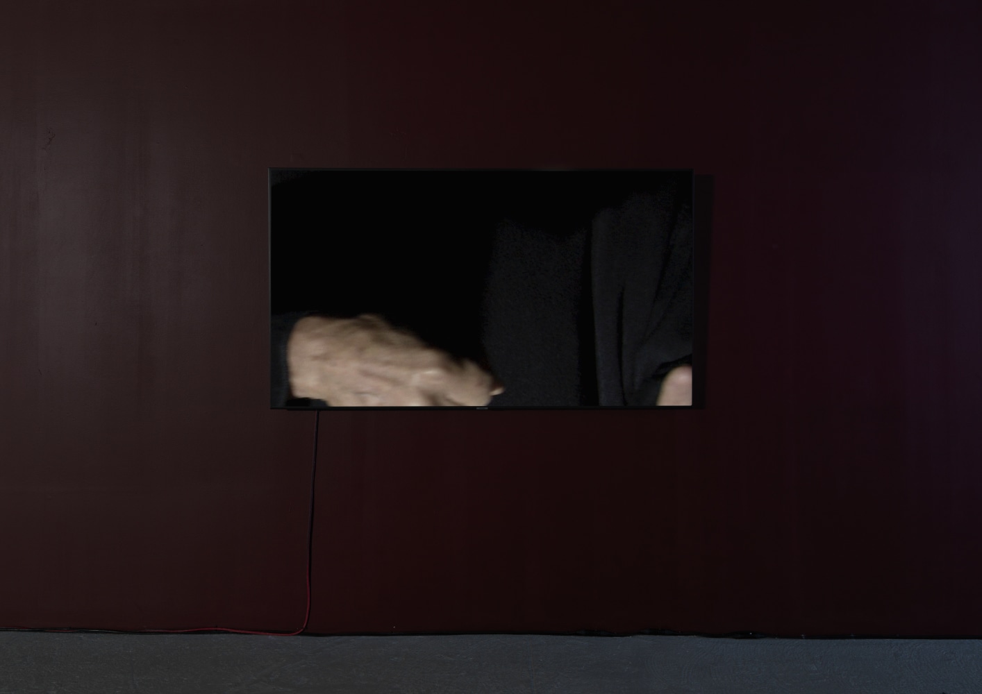 Installation view of Douglas Gordon film and installation exhibition
