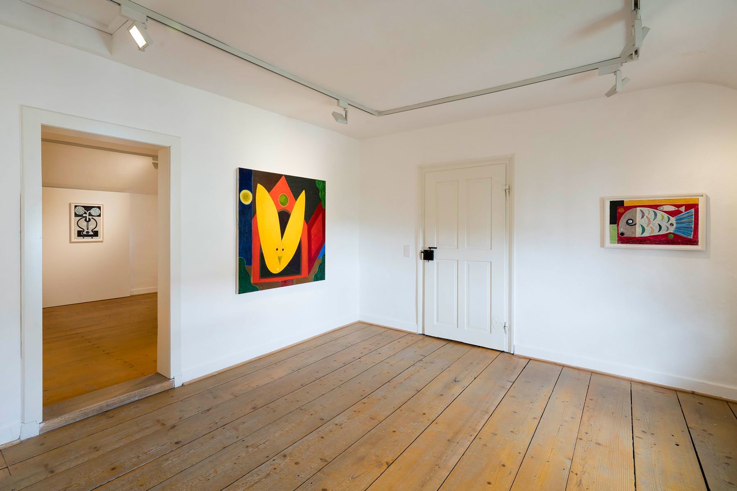 Installlation view, Austin Eddy, Vogel, Fisch und Farbe, Museum Penzberg &amp;ndash; Sammlung Campendonk, Penzberg, 2025