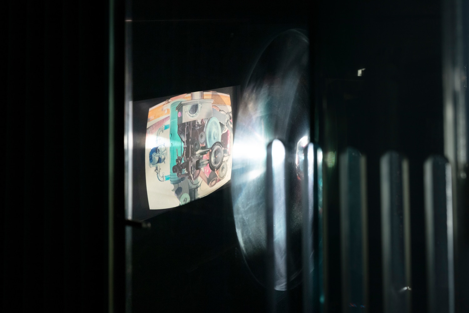 Installation view of video work by Alex Hubbard