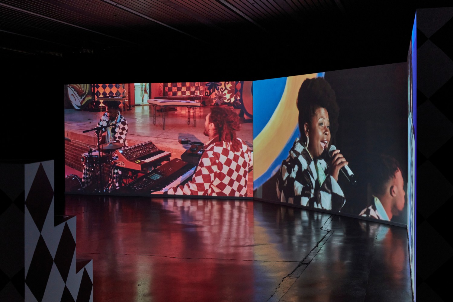 Installation view, Tschabalala Self,&amp;nbsp;Feed Me, Kiss Me, Need Me, Cultuurcentrum Strombeek, Grimbergen, 2023