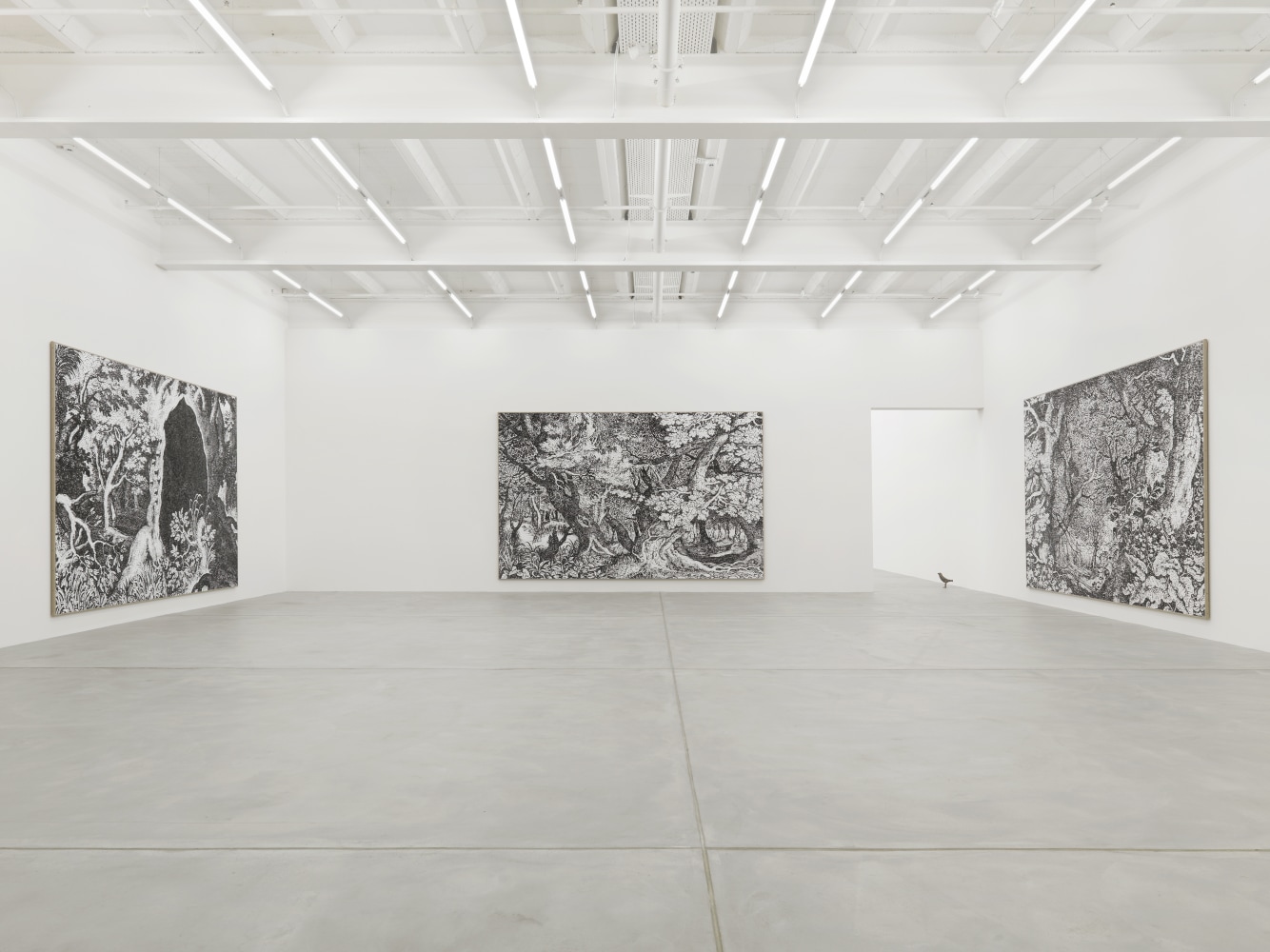 Installation view of Ugo Rondinone sculpture and installation exhibition