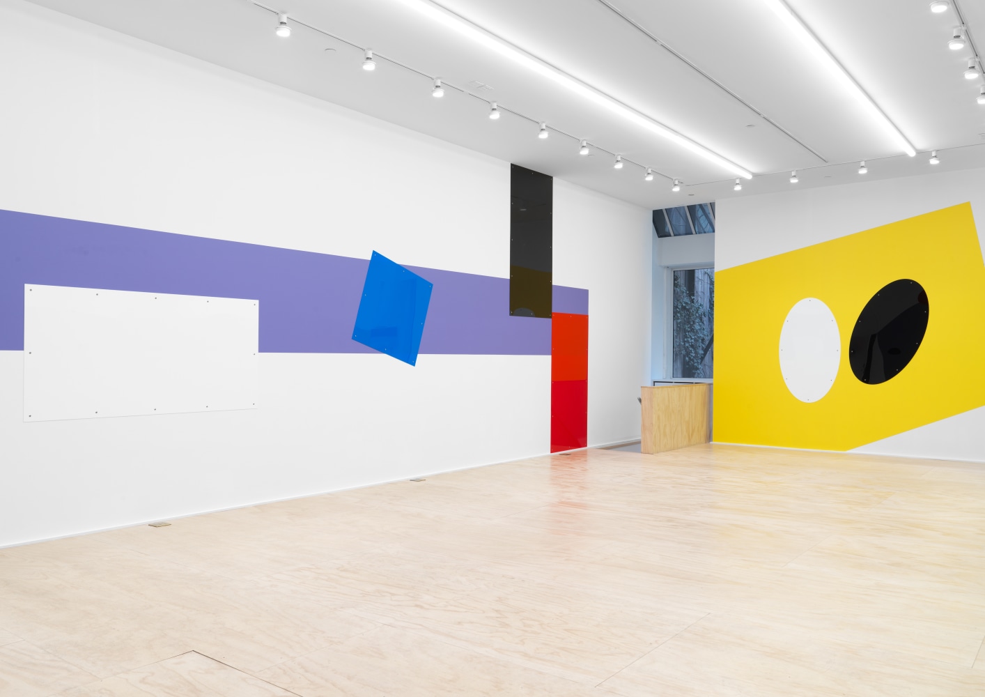 Installation view of Gerwald Rockenschaub wall painting installations and wall works