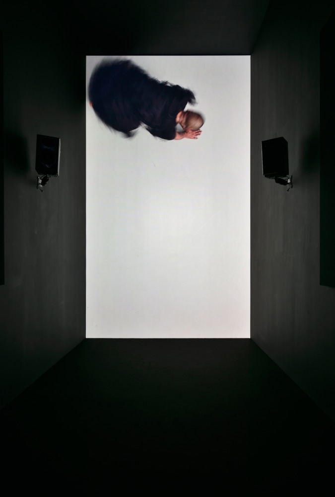 Installation view of video work by Adam Pendleton