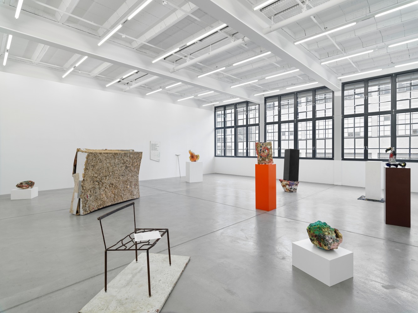 Installation view, Franz West, Die fr&amp;uuml;hen Werke / Early Works, Galerie Eva Presenhuber, Maag Areal, Zurich, 2025