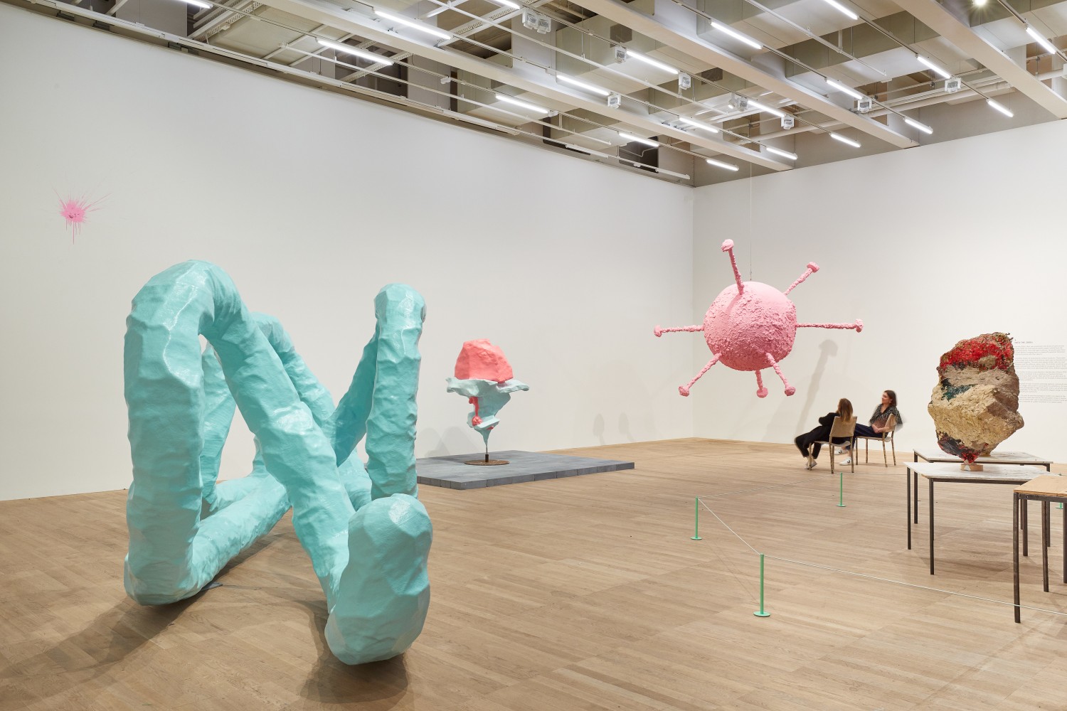 Installation view of works by Franz West