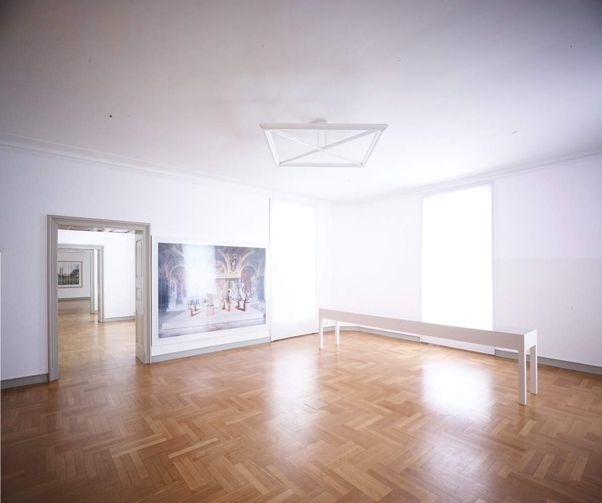 Installation view of photographs by Candida Höfer