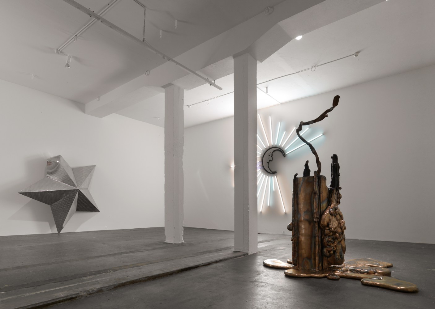 Installation view of Mark Handforth sculptures exhibition