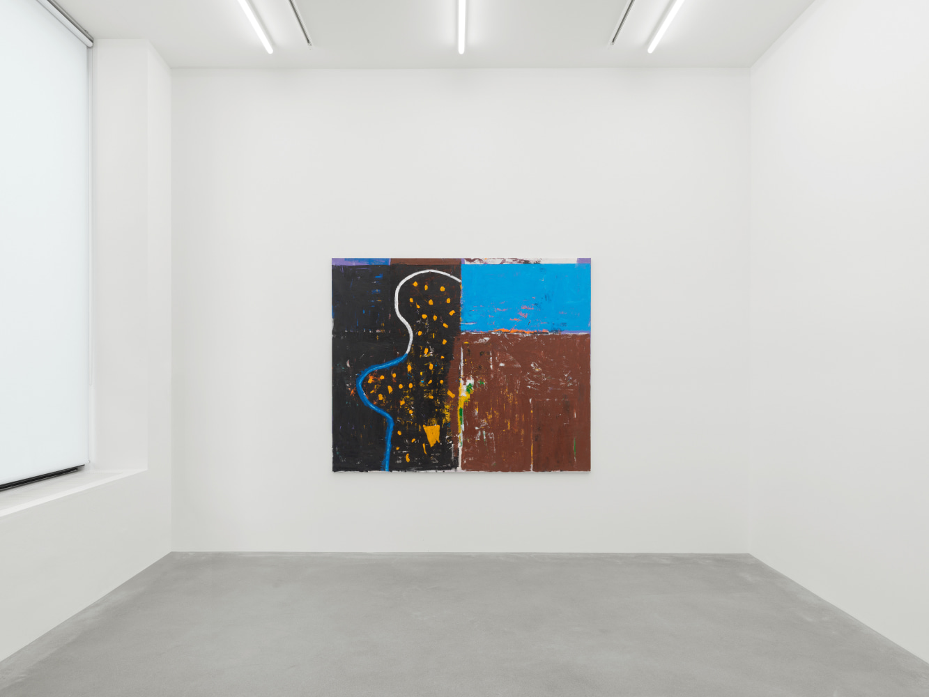 Installation view of Joe Bradley painting and drawing exhibition