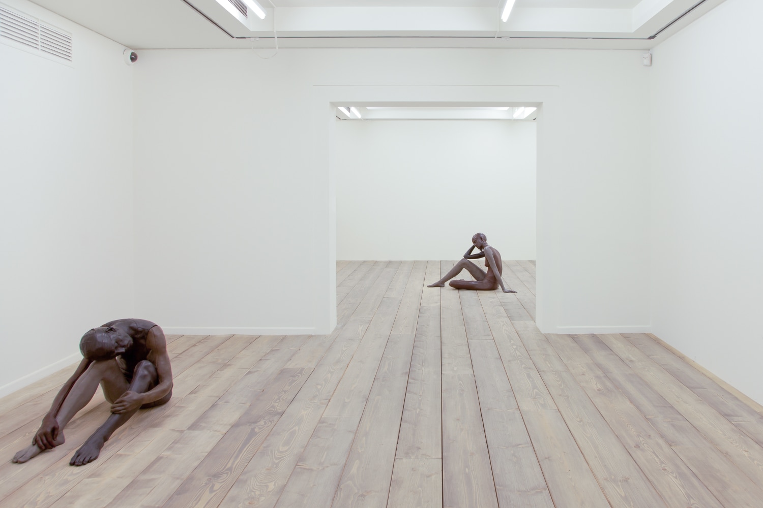 Installation view of sculptures by Ugo Rondinone