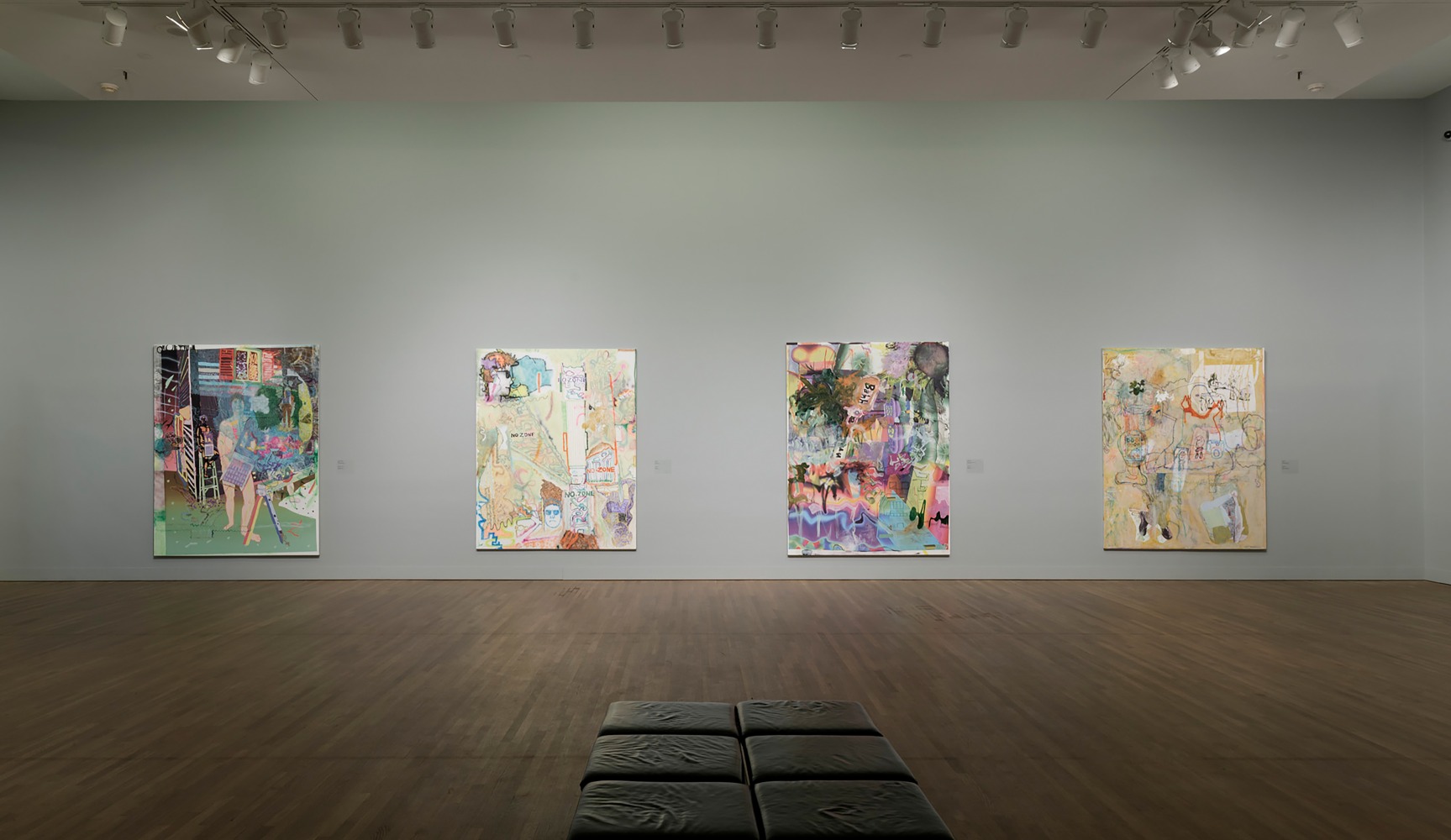 Installation view of paintings by Michael Williams