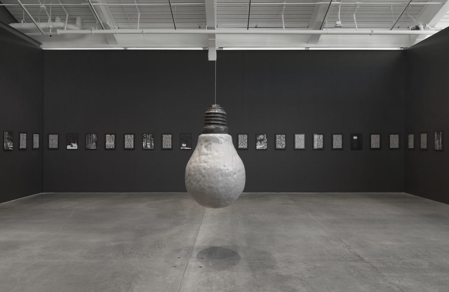 Installation view of sculptures by Ugo Rondinone