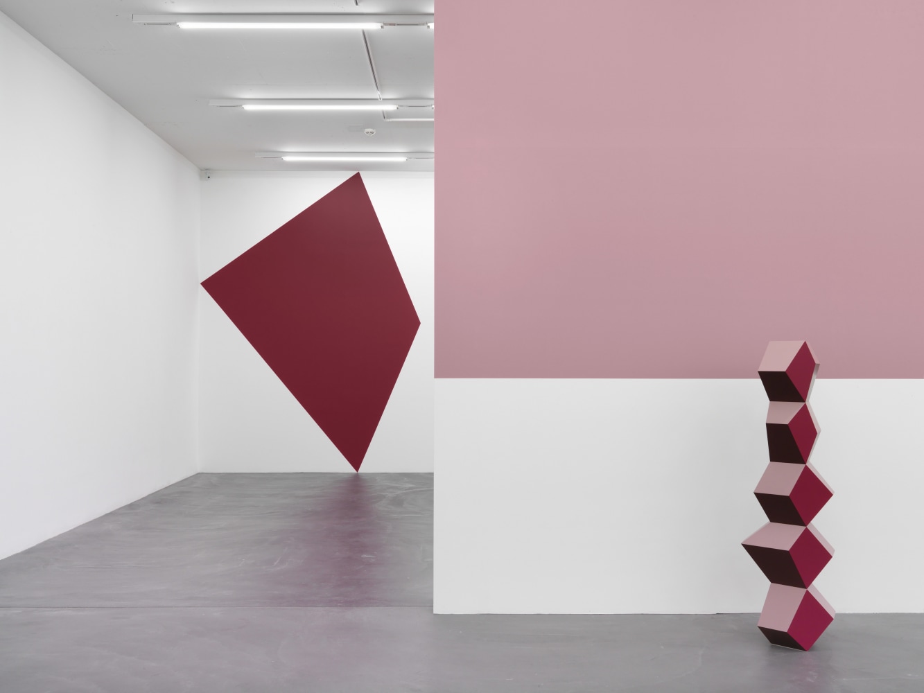 Installation view of Angela Bulloch sculpture and installation exhibition