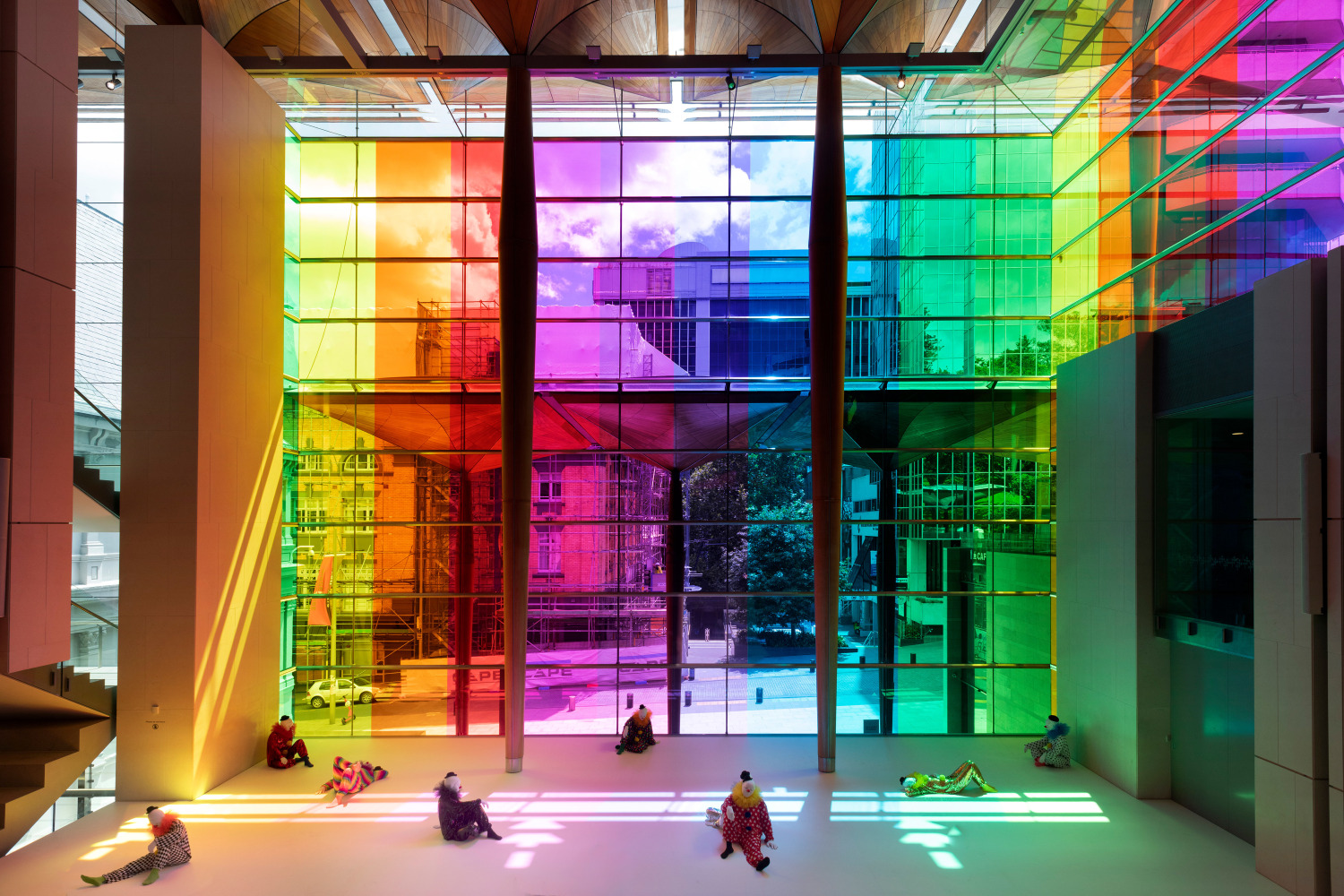 Installation view of sculptures by Ugo Rondinone