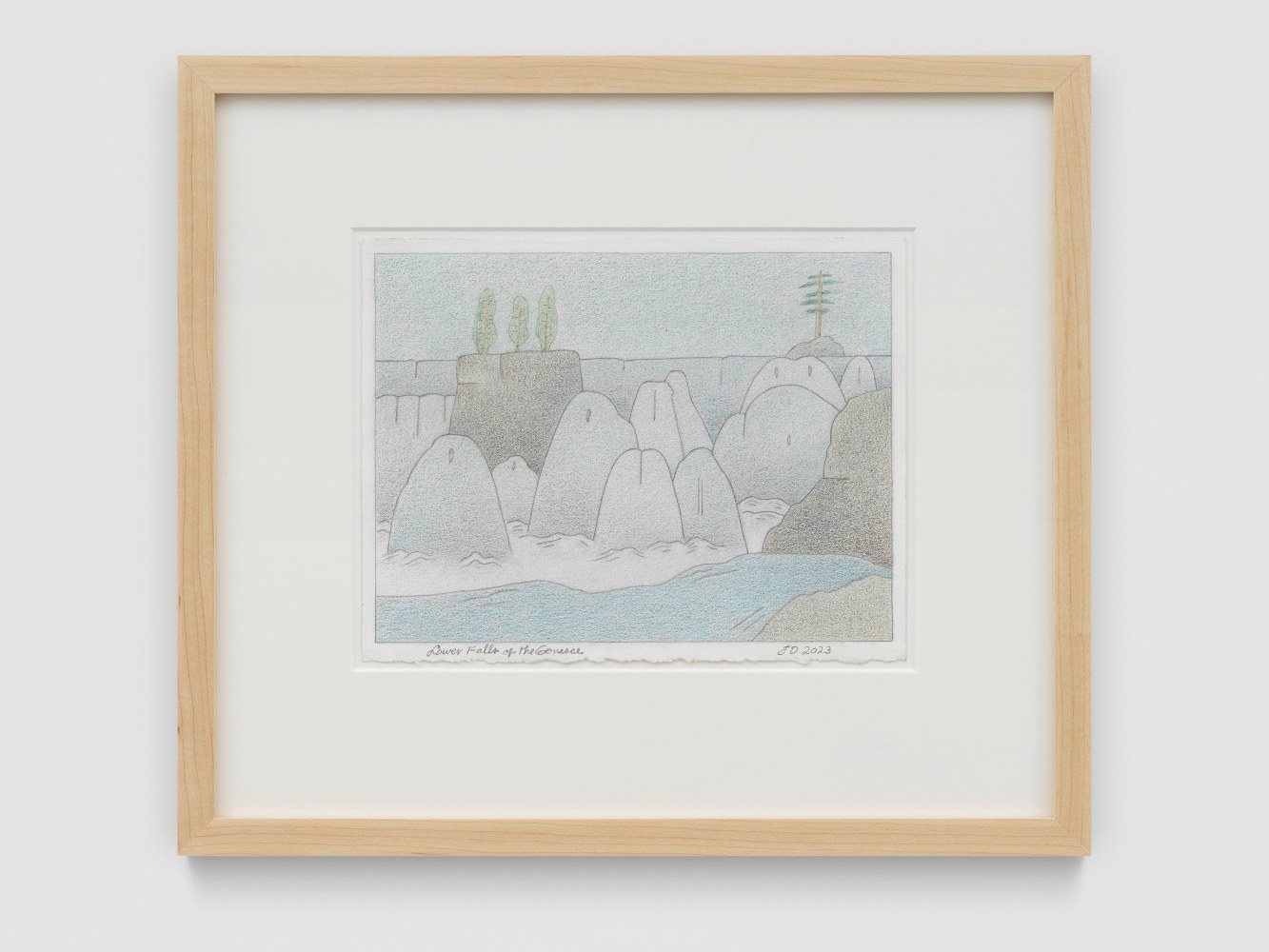 Lower Falls of the Genesee

2023

Colored pencil and graphite pencil on Arches hot press paper

Sheet 18 x 23 cm / 7 x 9 in

Frame 33.5 x 38.5 x 3 cm / 13 1/4 x 15 1/8 x 1 1/8 in

&amp;copy; John Dilg