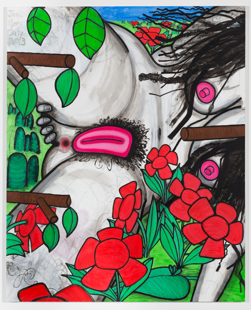 CARROLL DUNHAM
In the Flowers (Thursday)
2012-2014
Mixed media on linen
Image 170 x 137 cm / 67 x 54 in
Frame 183.5 x 150 x 3 cm / 72 1/4 x 59 1/8 x 1 1/4 in
DUNHA40463