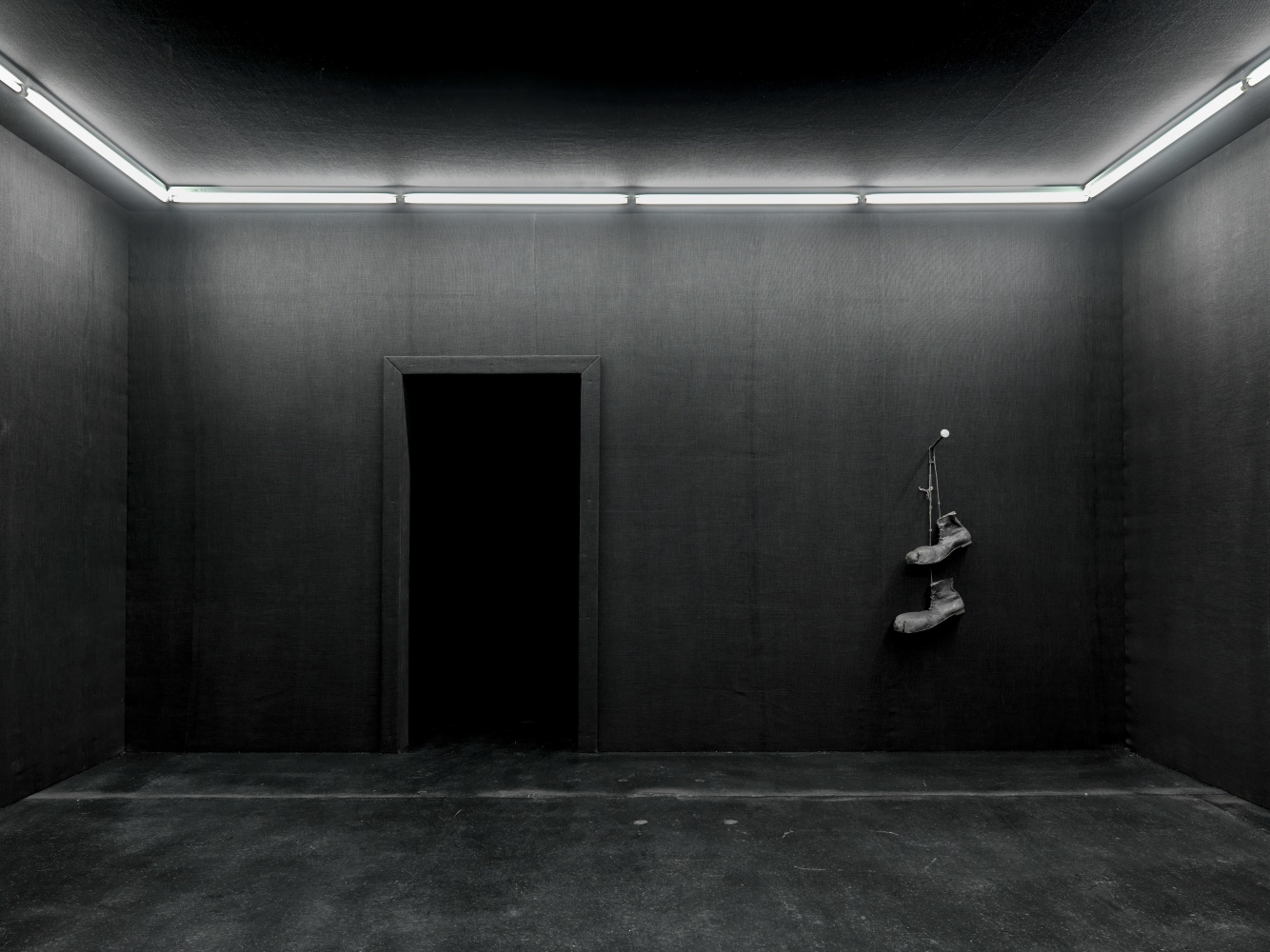 Installation view of sculptures by Ugo Rondinone