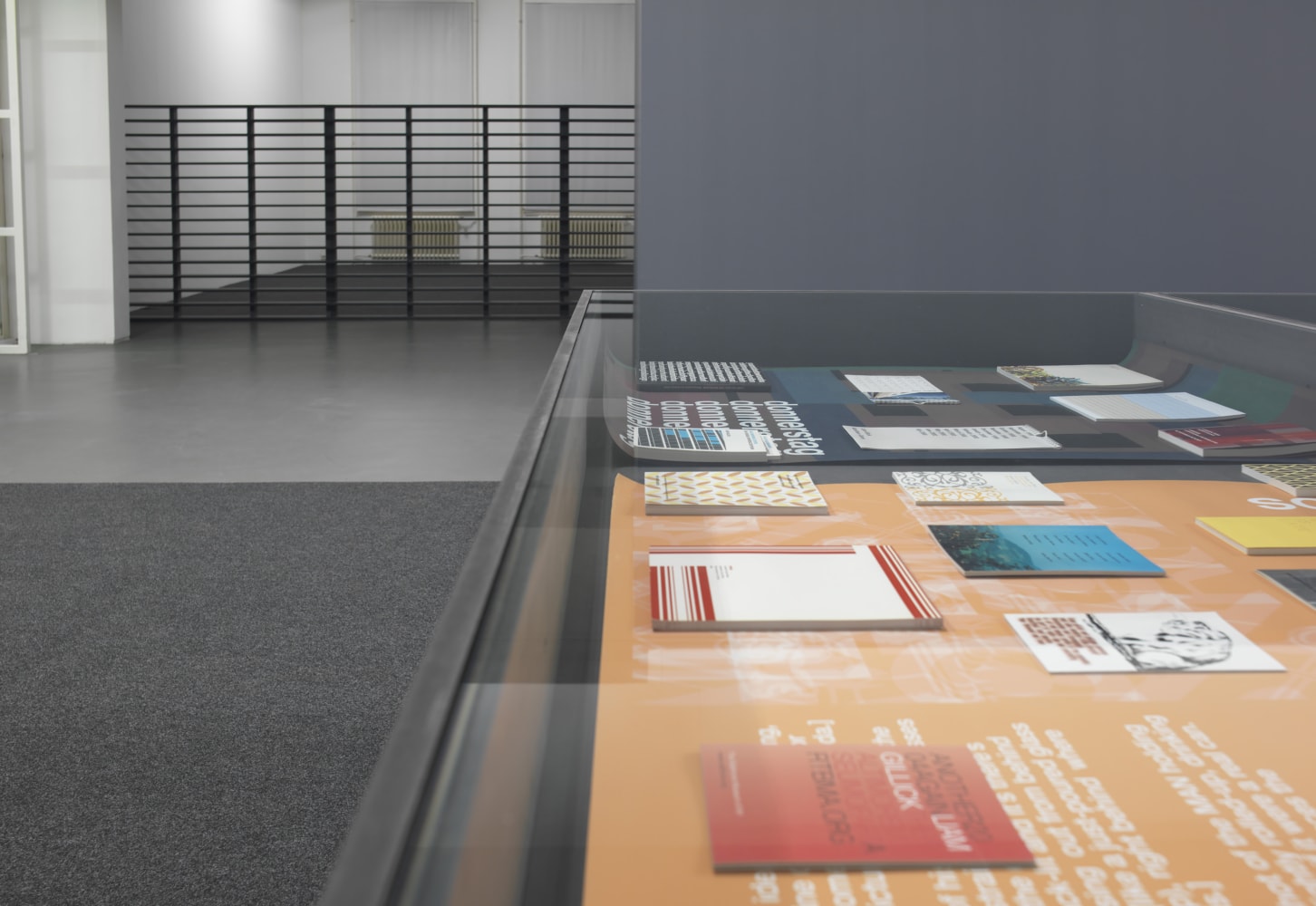 Installation view of sculptures by Liam Gillick