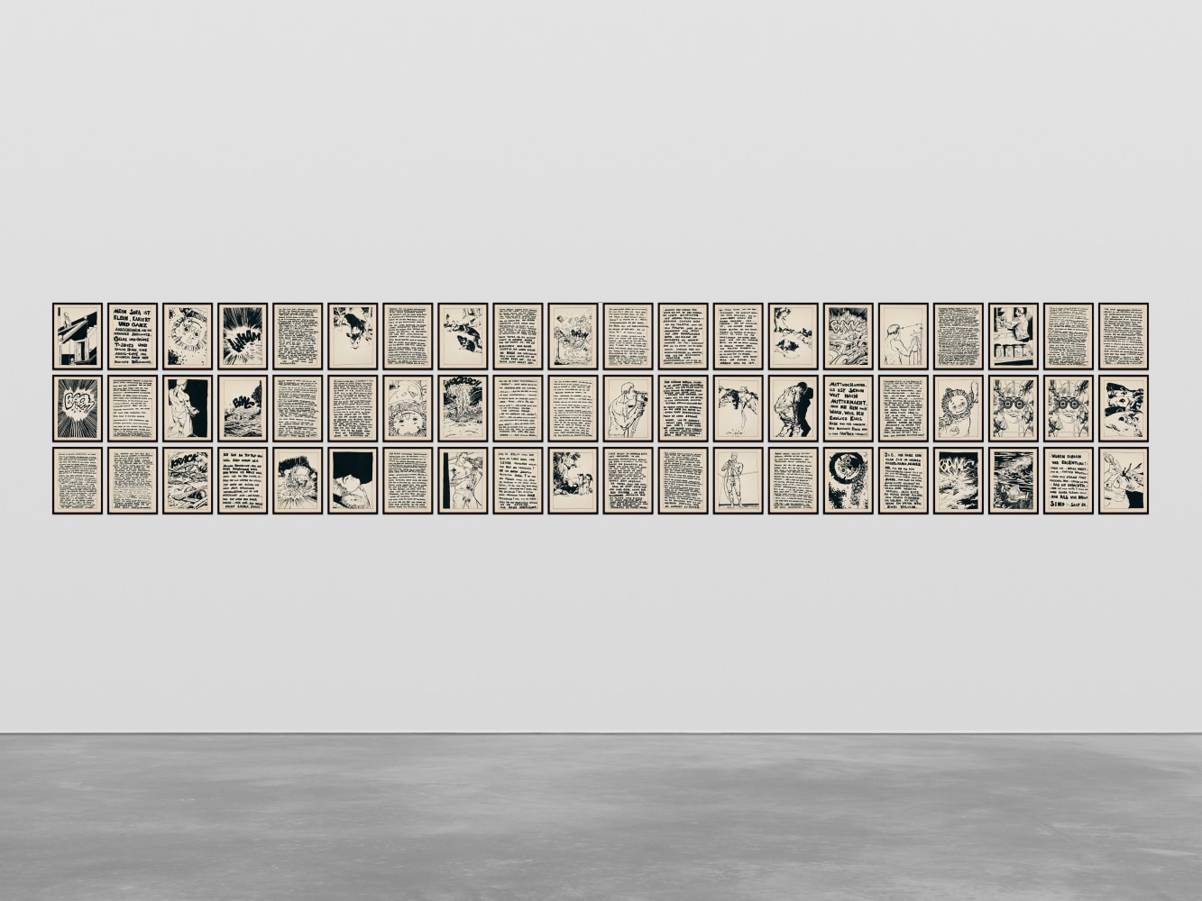 1993

1993

60 Drawings; ink on paper, framed

Ed. 1/2 + 1AP

Sheet, each 21 x 30 cm / 8 1/4 x 11 3/4 in

Frame, each 22 x 31 cm / 8 3/4 x 12 1/4 in

&amp;copy; Ugo Rondinone