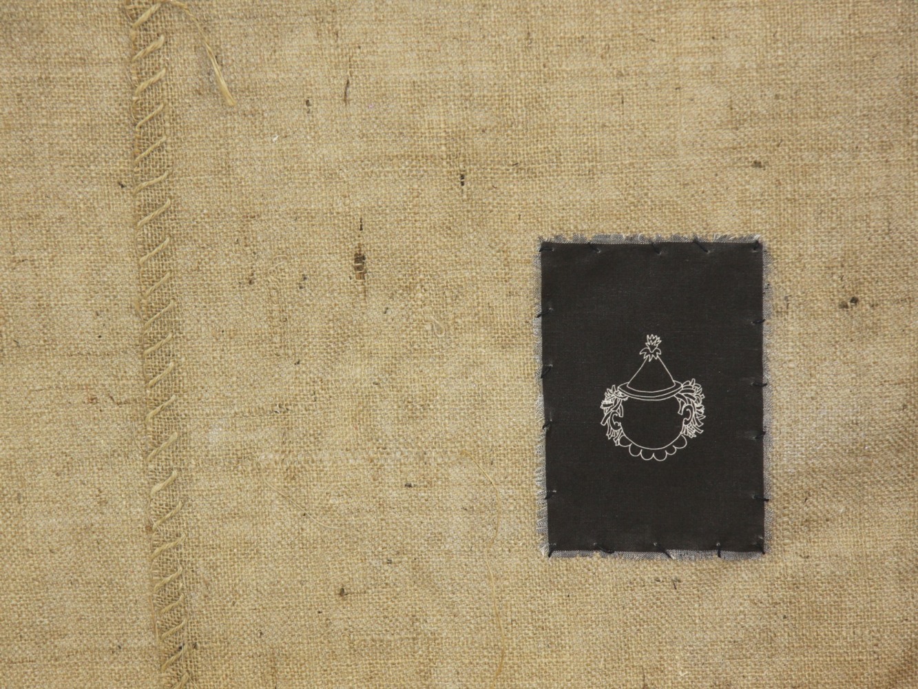 Installation view of Ugo Rondinone brick wall paintings exhibition