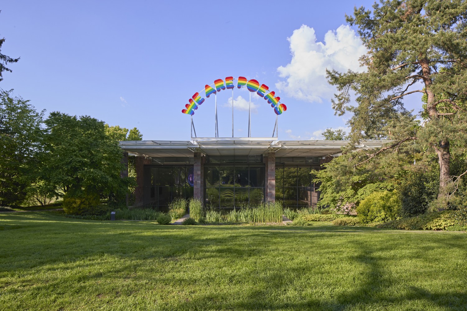 Installation view, Ugo Rondinone, we are poems, Fondation Beyeler, Riehen, 2025