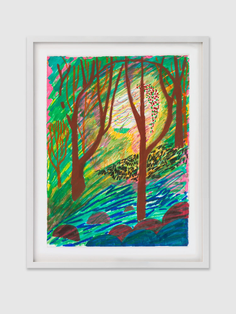 ALL CONNECTED 2020 Mixed media on paper  Image 38 x 28 cm / 15 x 11 in Frame 48 x 38 x 3.5 cm / 18 7/8 x 15 x 1 3/8 in