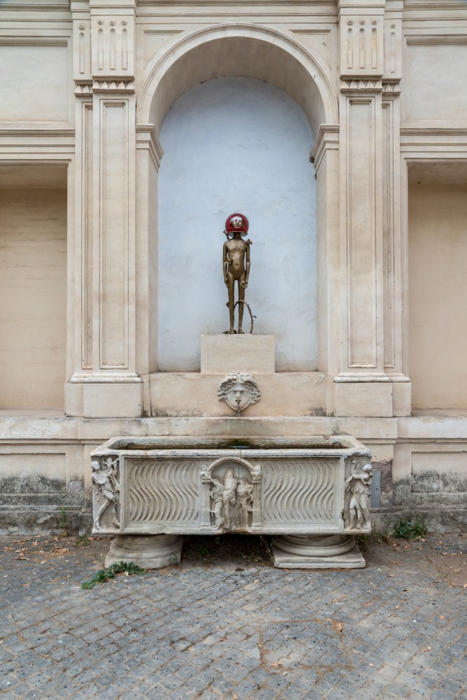 Installation view of sculpture by Jean-Marie Appriou