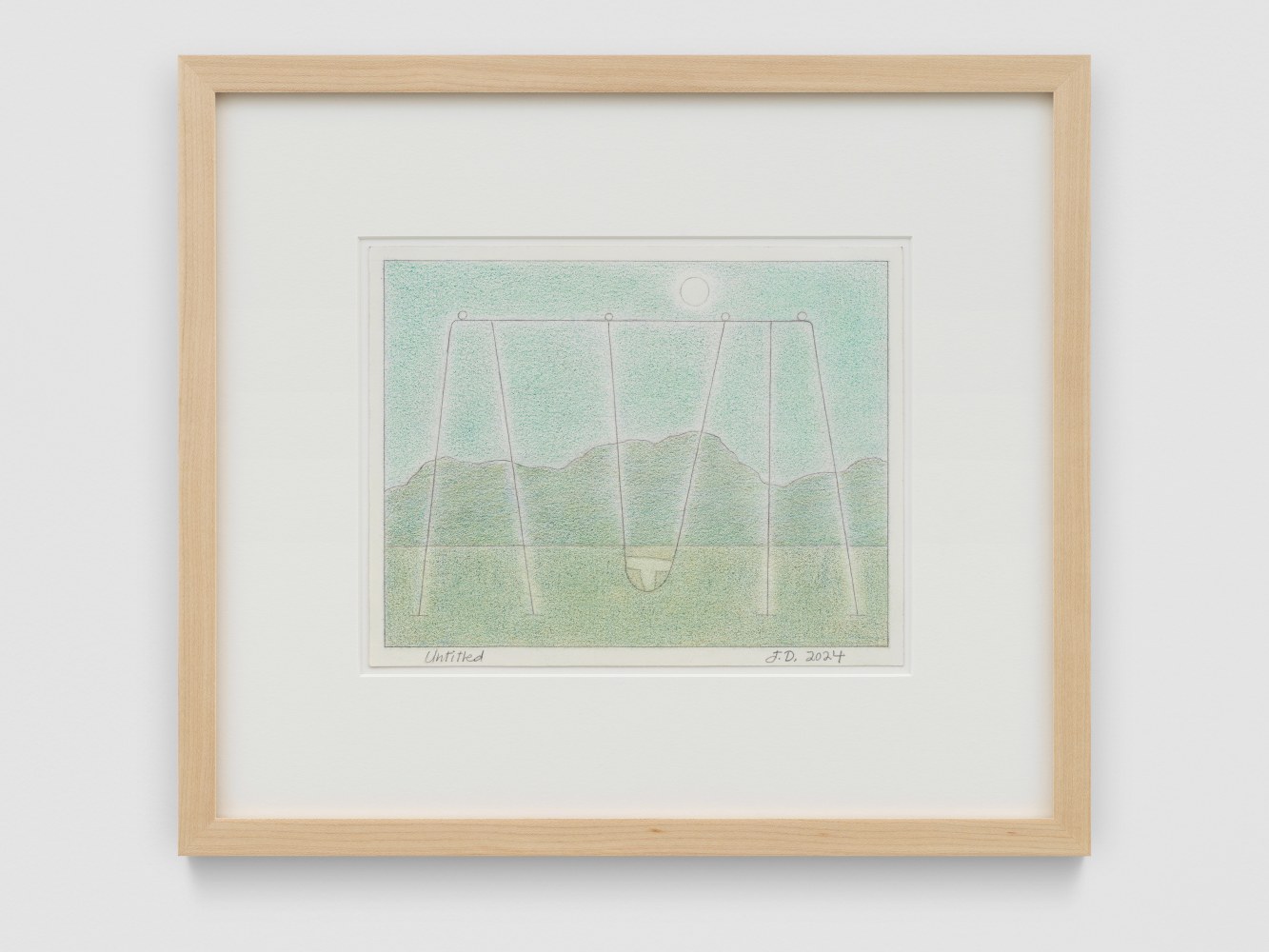 Untitled

2024

Colored pencil and graphite pencil on Arches hot press paper

Sheet 17.5 x 23 cm / 6 7/8 x 9 in

Frame 33.5 x 38.5 x 3 cm / 13 1/4 x 15 1/8 x 1 1/8 in

&amp;copy; John Dilg